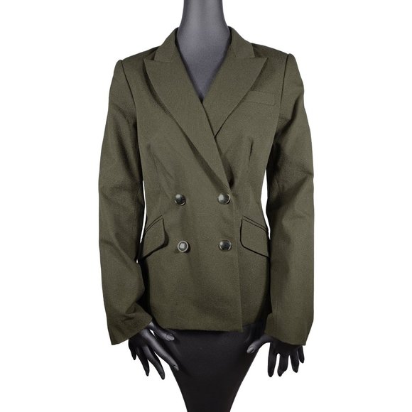Derek Lam 10 Crosby NWT Green Double Breasted Blazer Jacket 2 - Picture 6 of 10